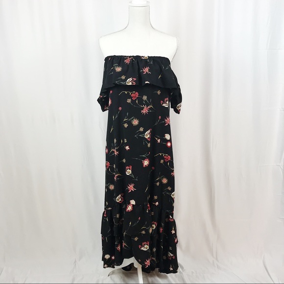 Hummingbird Dresses & Skirts - Off The Shoulder High/Low Floral Peasant Dress